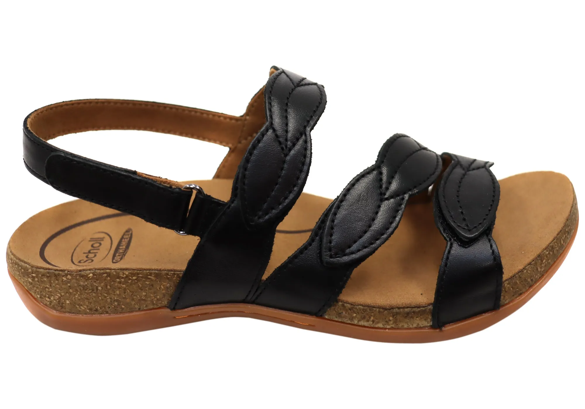 Chain Touch Scholl Orthaheel Able Womens Leather Comfortable Supportive Sandals
