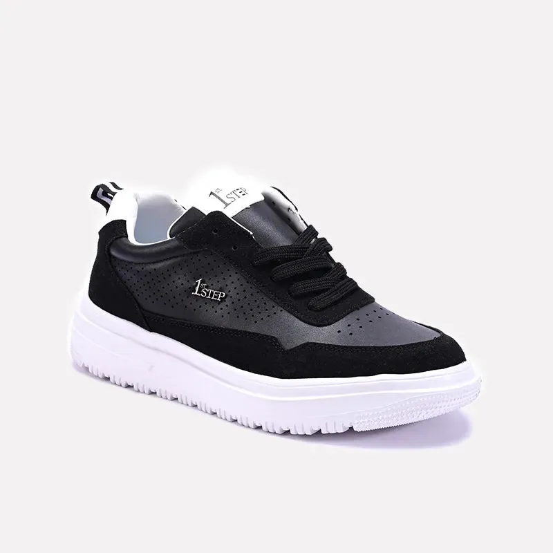 Black Platform Sneakers Men 0120575 High Fit Quick Release Tongue