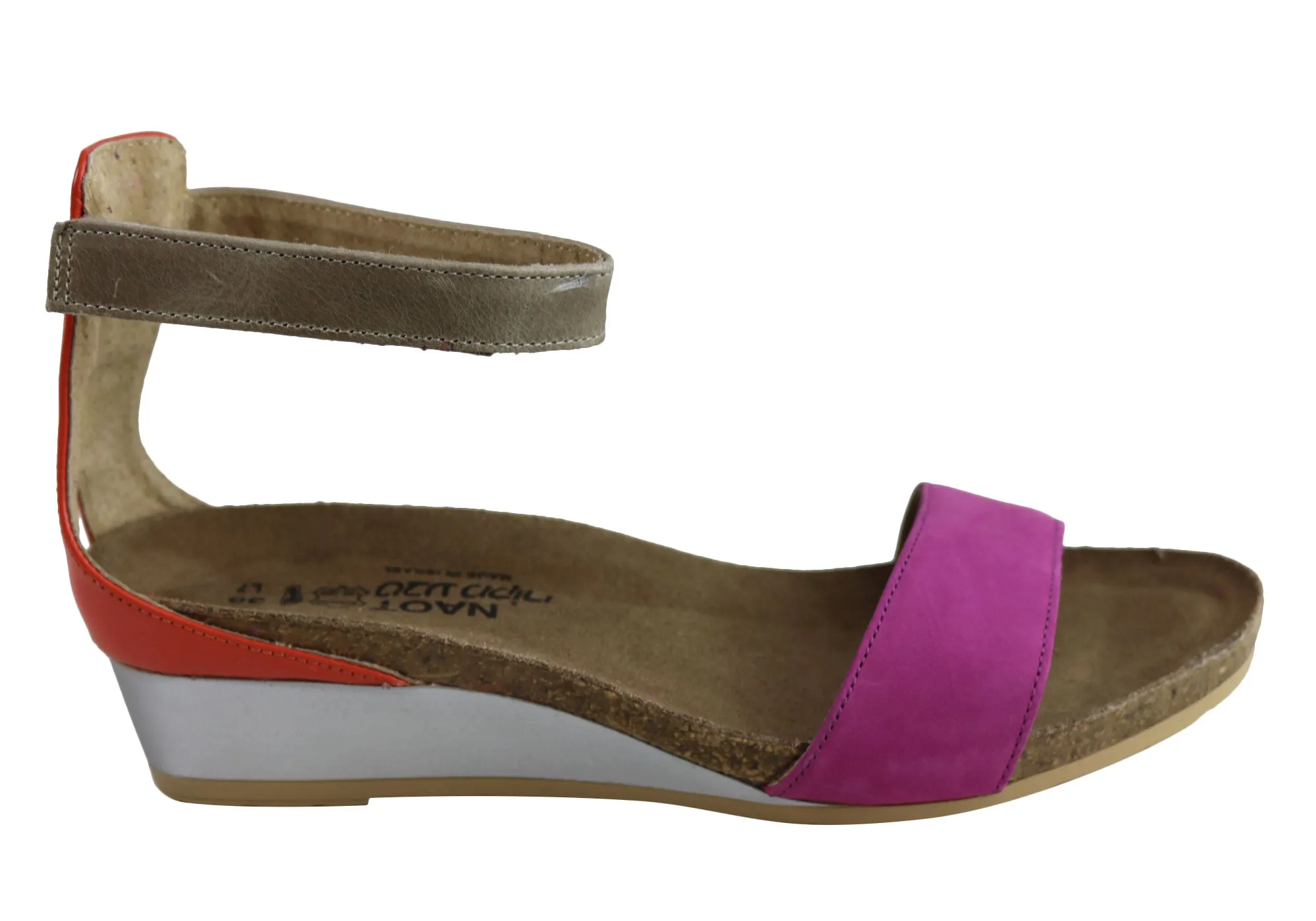 Naot Pixie Womens Leather Comfortable Cushioned Wedge Sandals Versatile Quick Outing