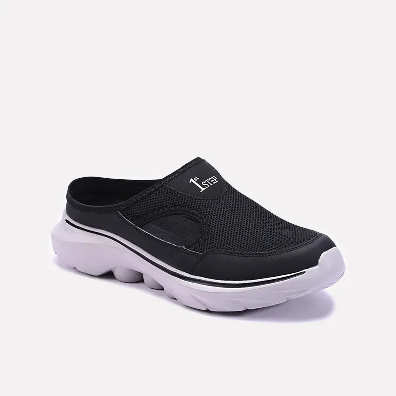 Black Mule Sneakers 0120577 Smooth Walk