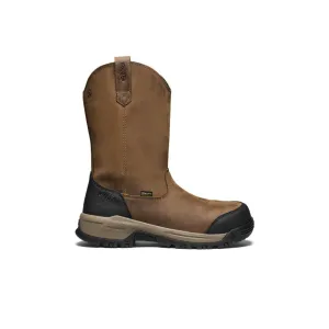 Brave Walk Men's Evanston Pull-On Waterproof Boot (Carbon Toe)  |  Bison/Black