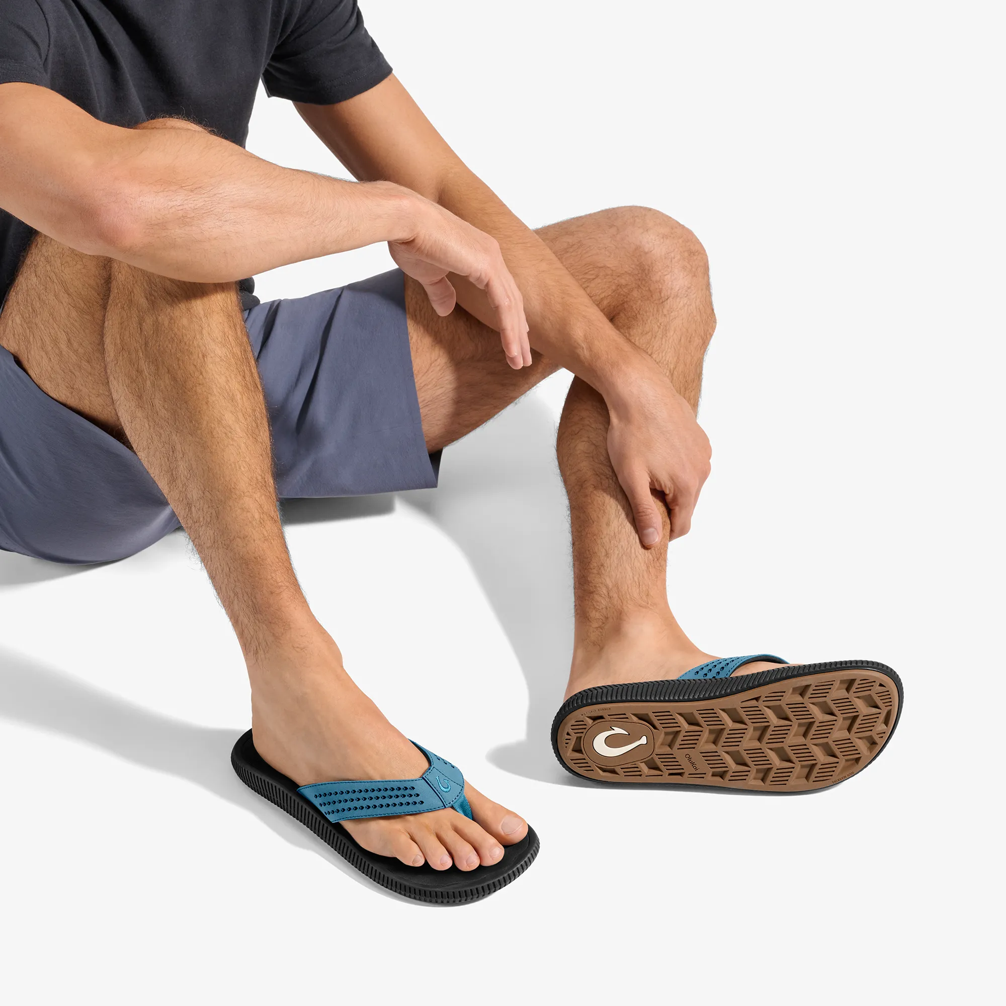 Soft Material Comfortable Adventure Shoes Ulele - Blue Fog / Lava Rock