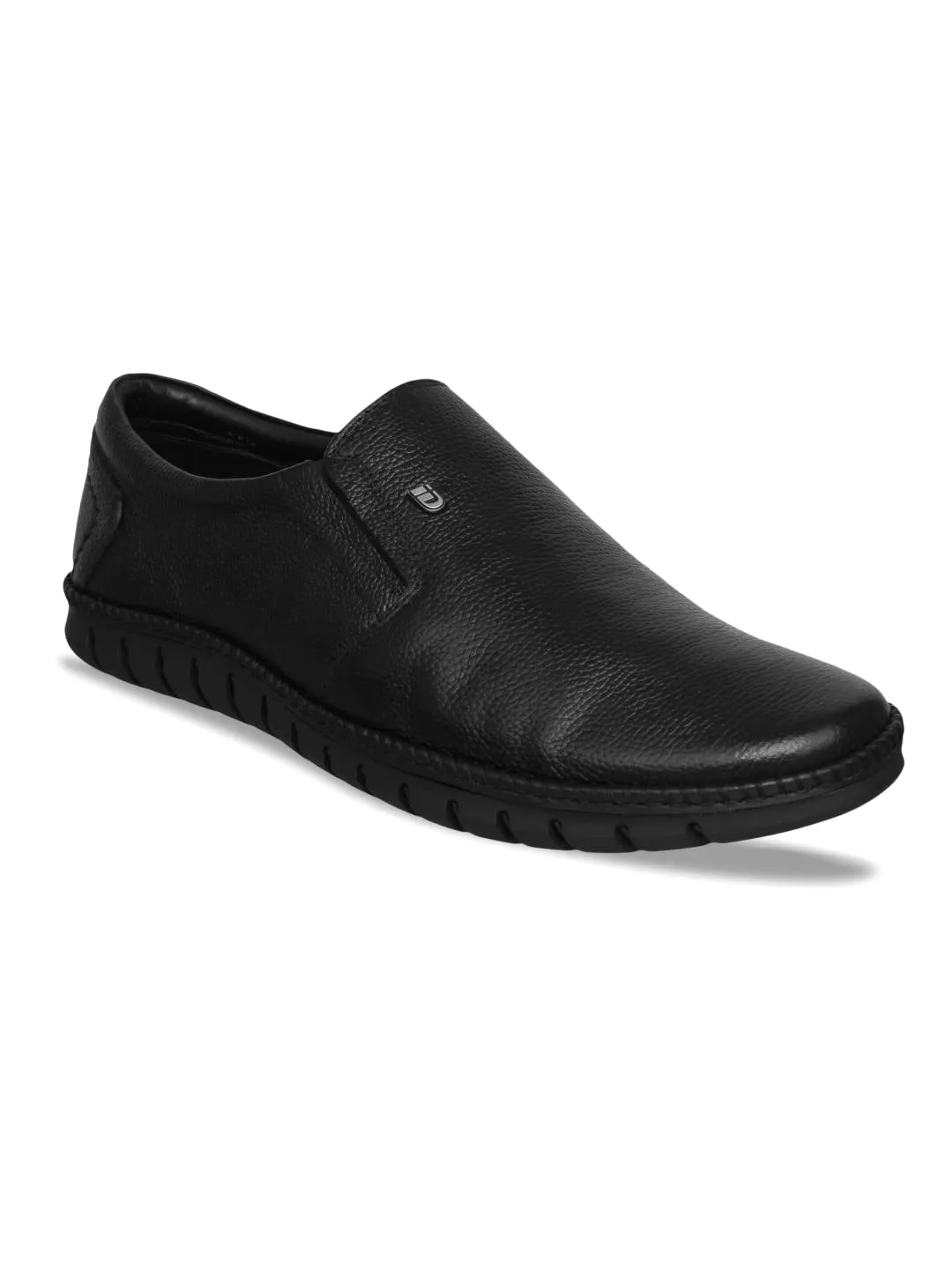 Canvas Material Men's Black Comfort Fit Semi Formal Slip On (ID2071L)