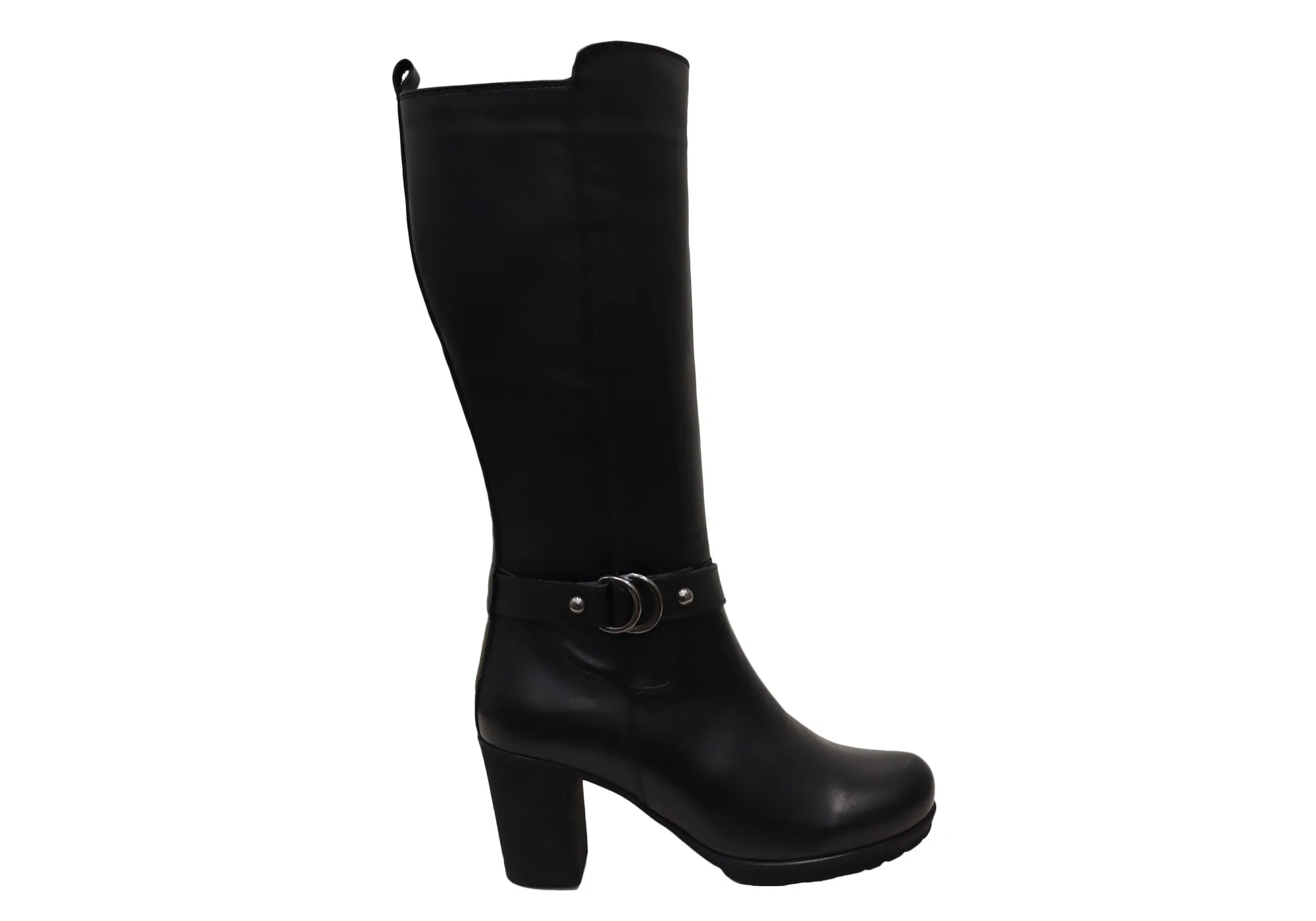 zipper Cushioned Step Functional Minimalist Orizonte Cadby Womens European Comfortable Leather Knee High Boots