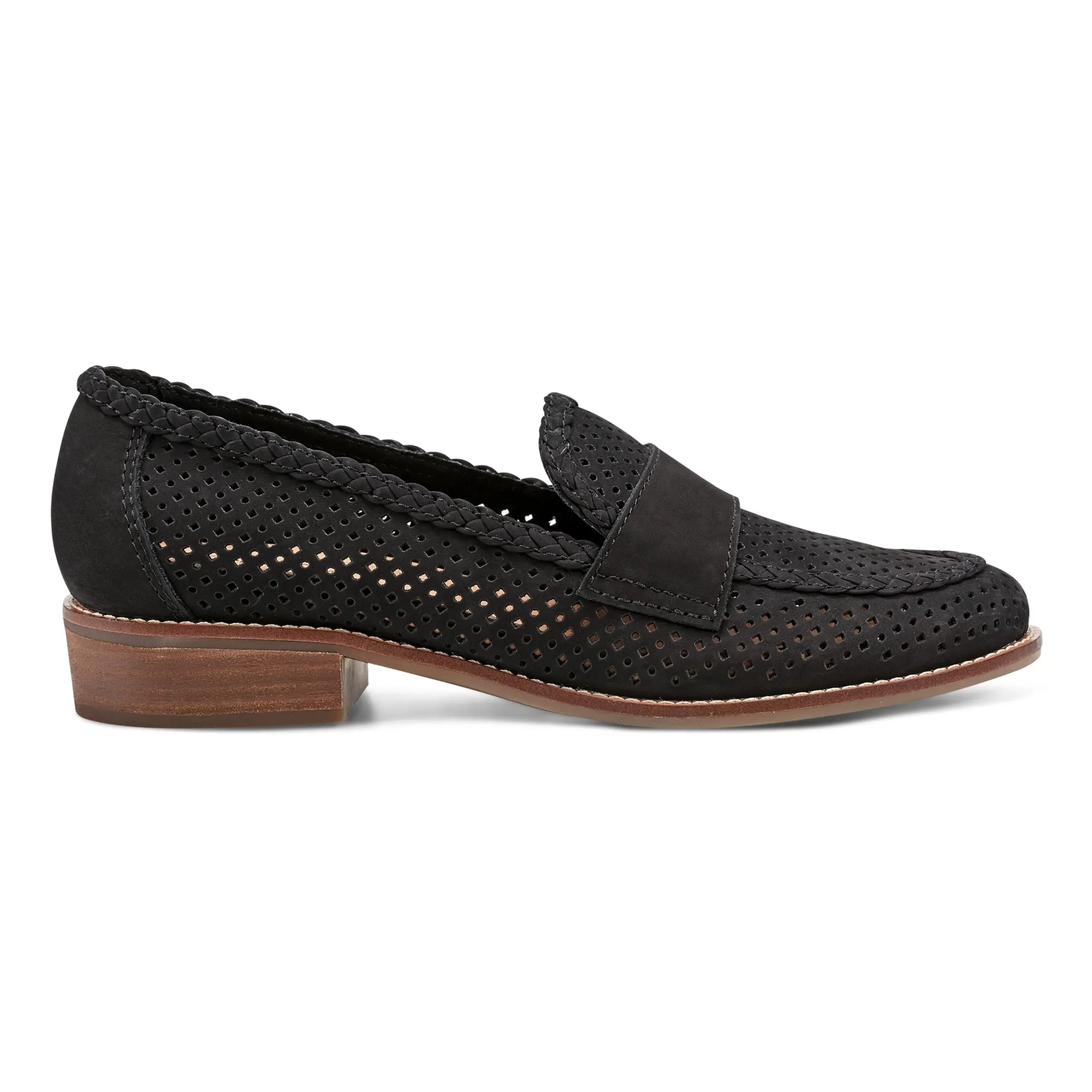 Evvie Casual Slip-On Perforated Loafers Canvas Cool