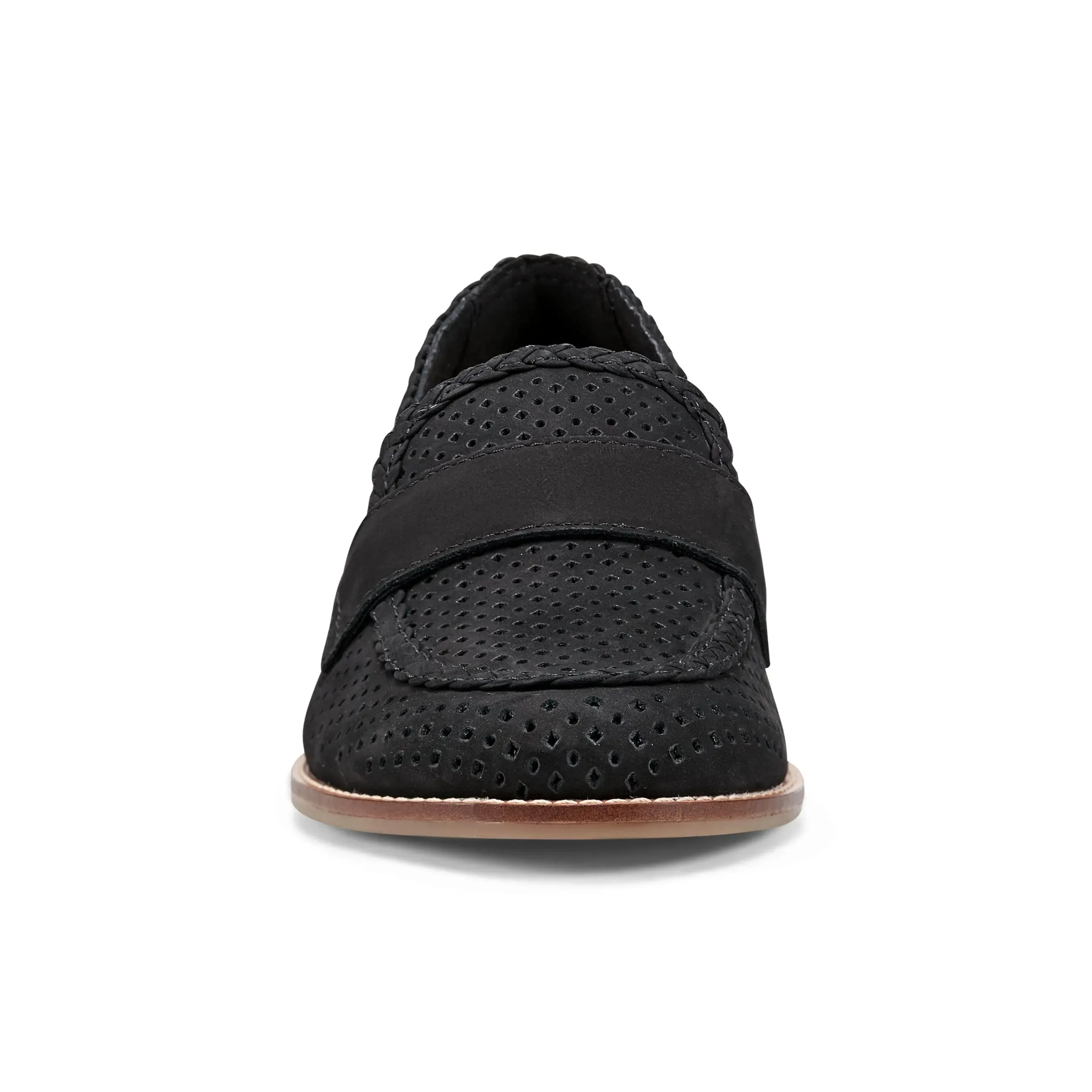 Evvie Casual Slip-On Perforated Loafers Fur Trim Comfort Tongue