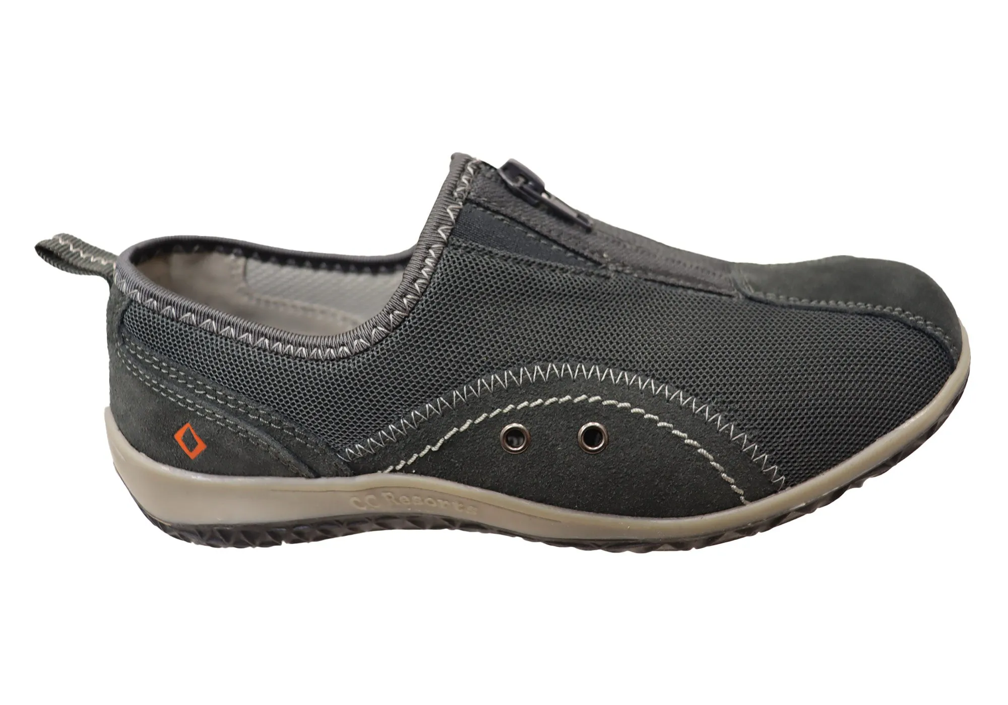 Comfort touch CC Resorts Sorrell Womens Comfortable Casual Flats With Zip Entry