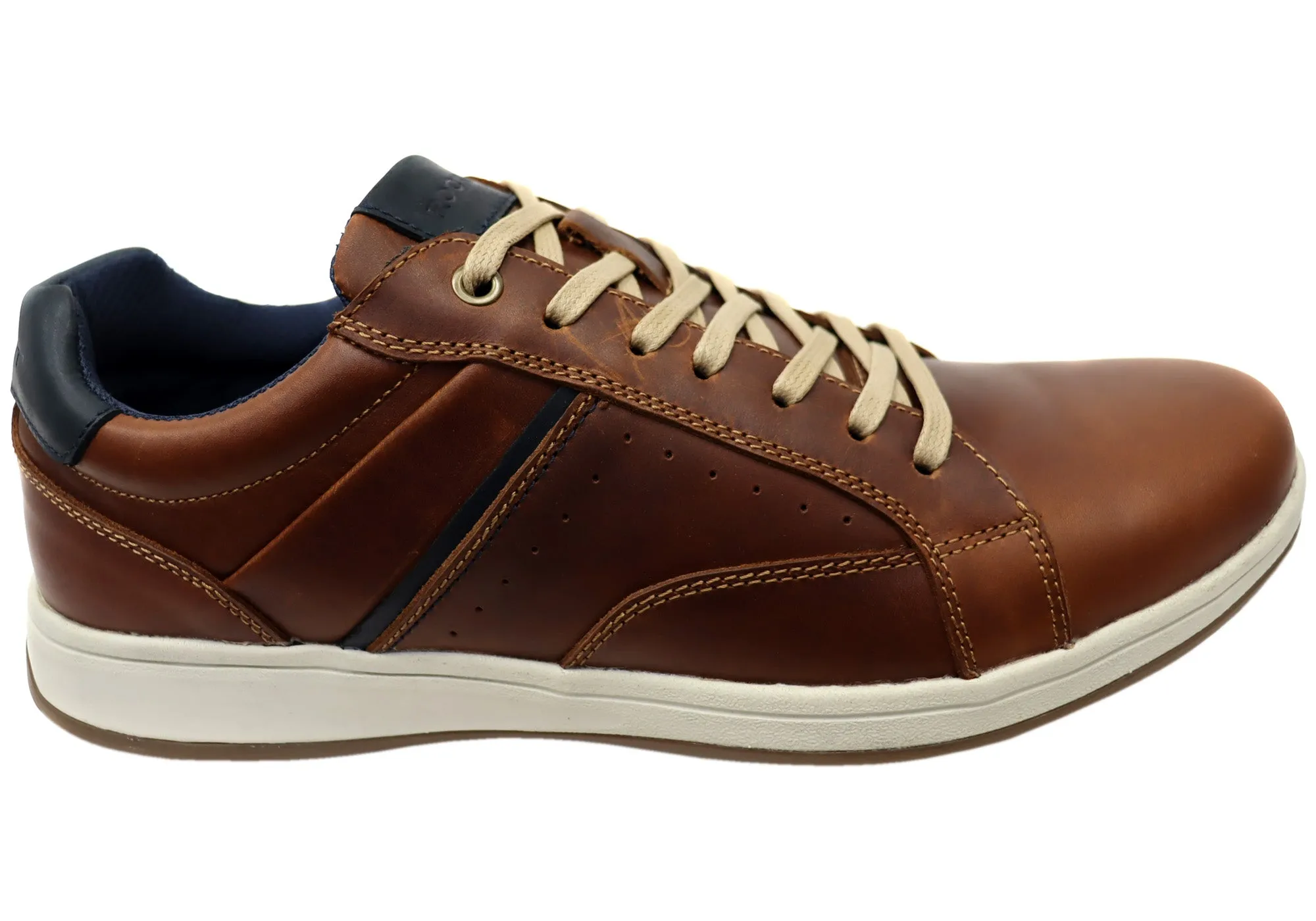 Rockport Jeb RO Mens Leather Comfortable Lace Up Shoes Non-Slip Sole