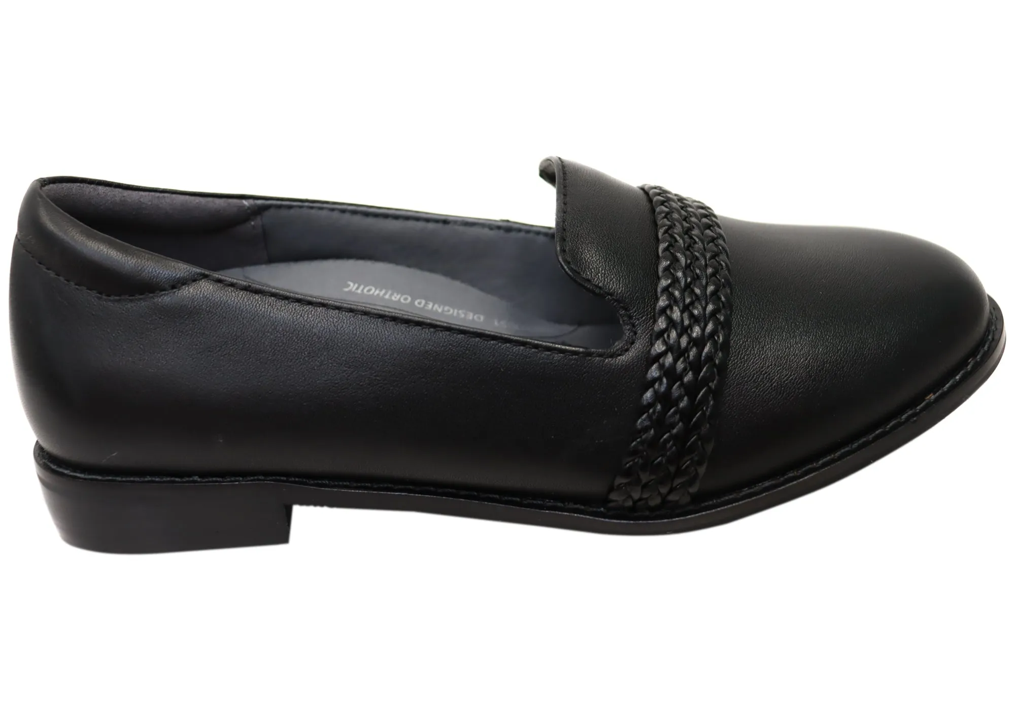 Scholl Orthaheel Tribe Loafer Womens Supportive Leather Comfort Shoes On The Way
