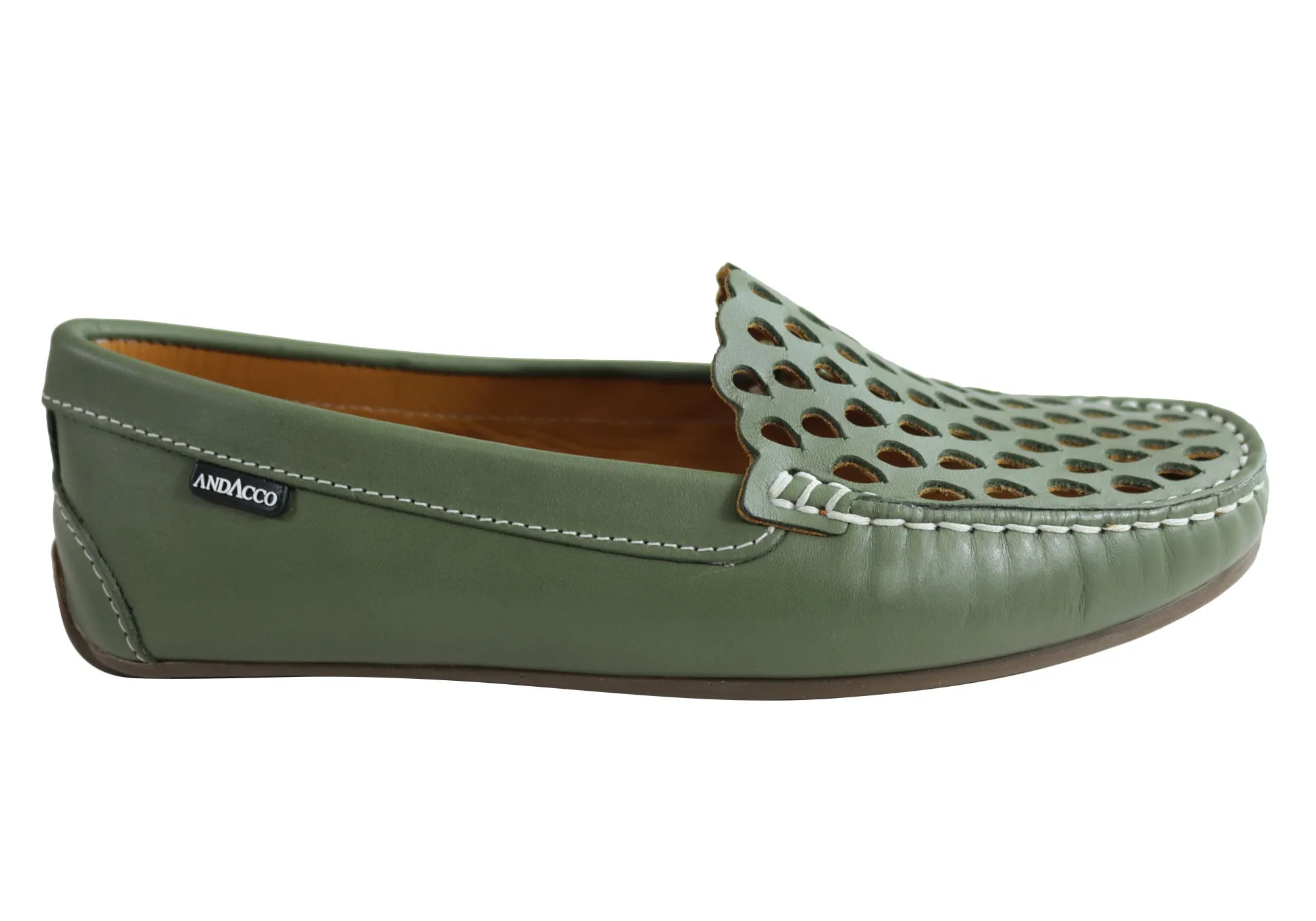 Goal Step Andacco Isabella Womens Comfortable Leather Loafers Made In Brazil