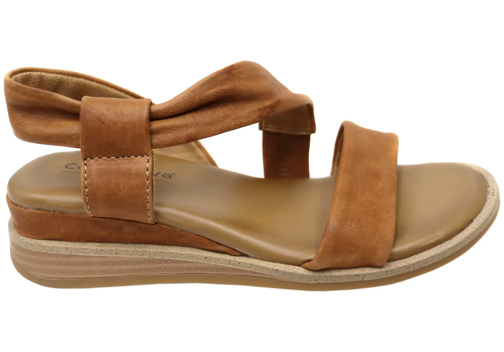 Comfortiva Marcy Womens Comfort Footbed Wide Fit Leather Sandals Comfortable all-day wear