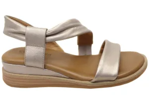 Comfortiva Marcy Womens Comfort Footbed Wide Fit Leather Sandals Sleek Sandals for Men Comfortable And Lightweight