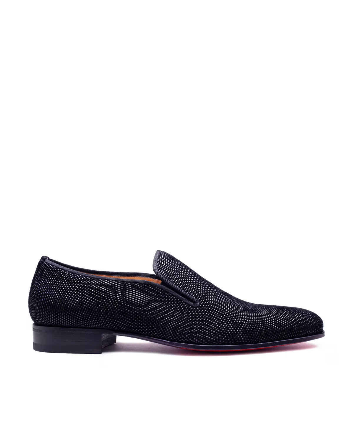 Detail Cut Trust Walk Mocassin BELEM Veau Velours Noir