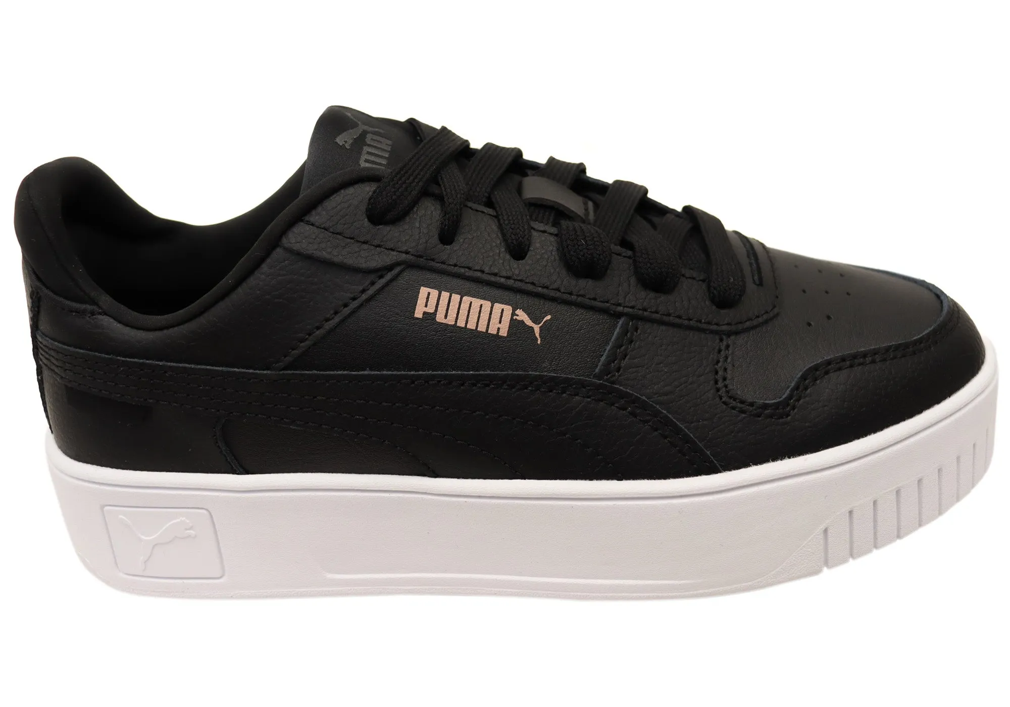 Grip Step outdoor chill Puma Womens Carina Street Comfortable Lace Up Sneakers