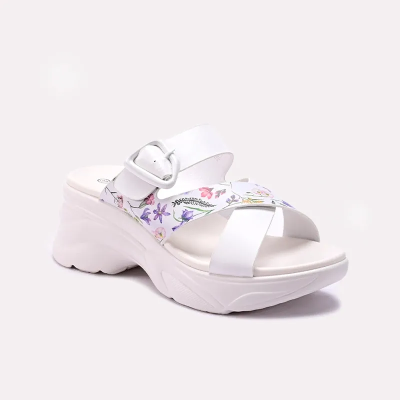 Valley Run Skin Soft Womens White Chunky Slippers 0413378