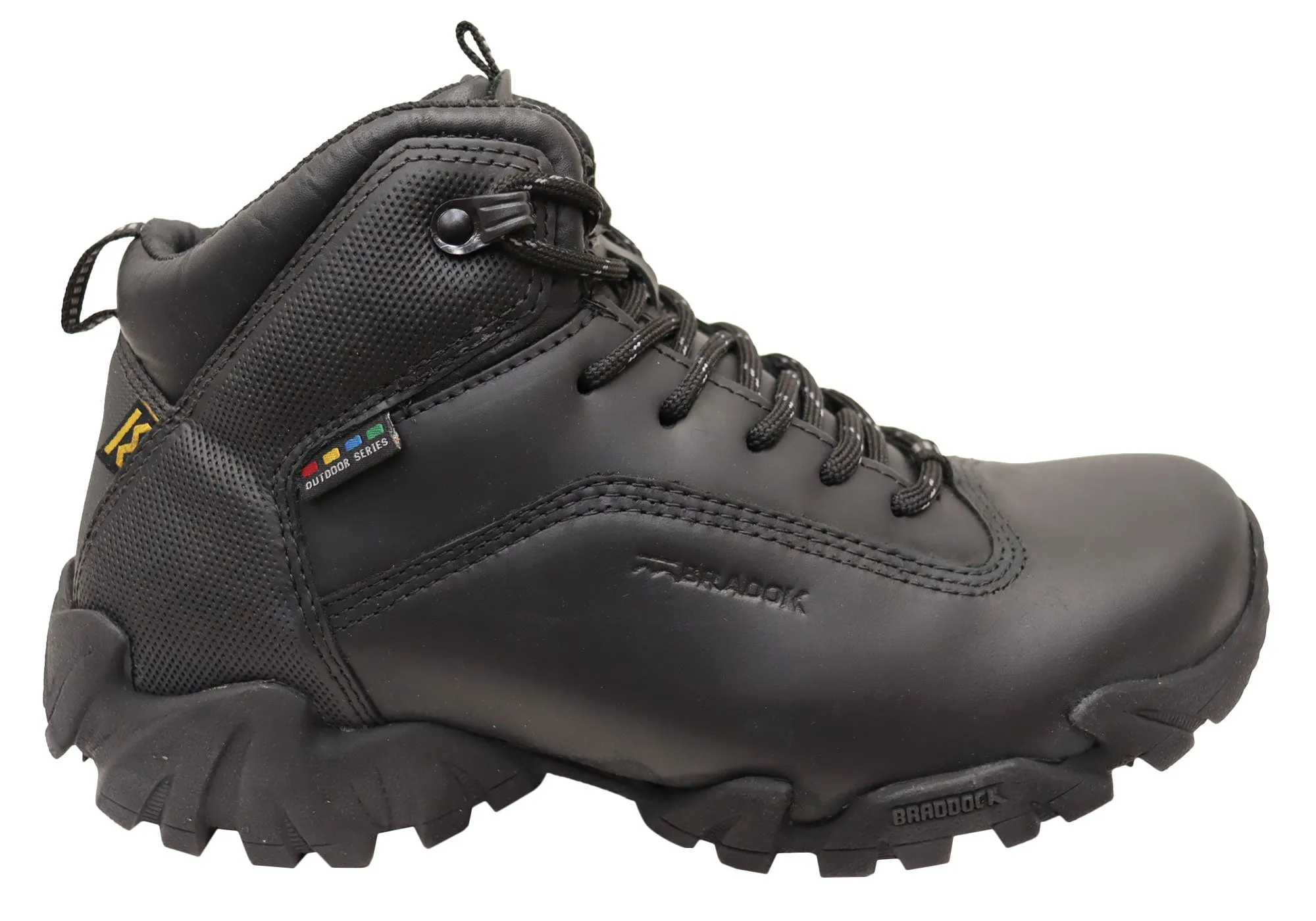 Bradok Krakatoa Mid Mens Comfort Leather Hiking Boots Made In Brazil Eco Material Backcountry Camper Mud Resistant Work Commute