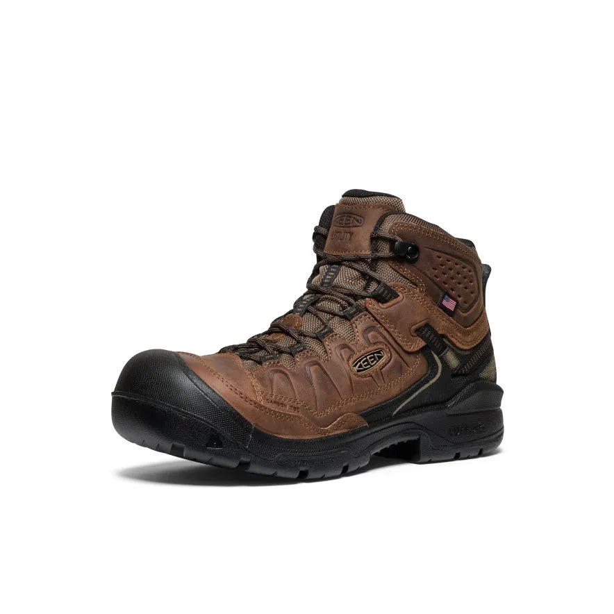 Men's Targhee IV Waterproof Work Boot (Carbon Toe)  |  Dark Earth/Black Quick Life Balance Core
