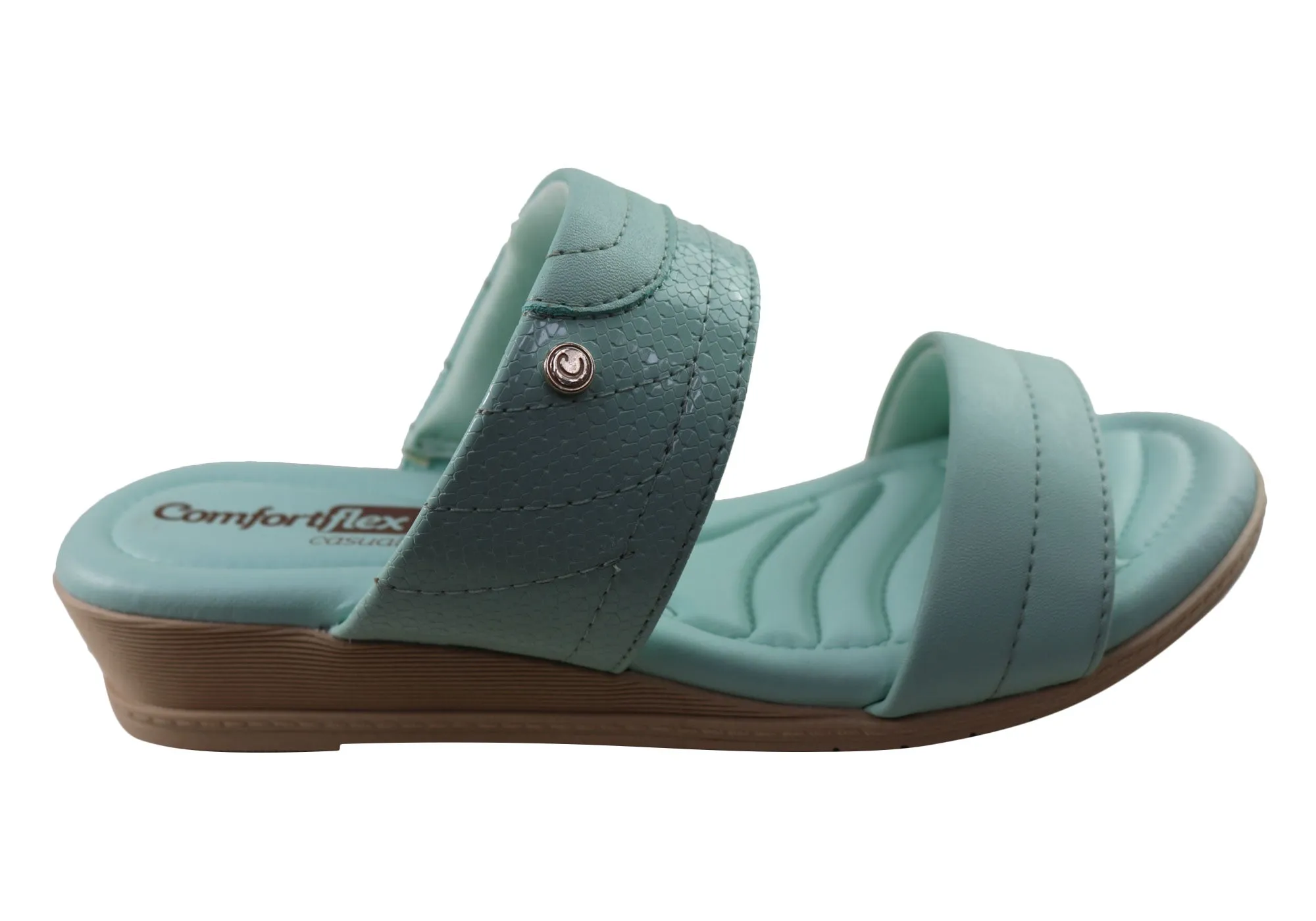 Comfortflex Cianne Womens Comfort Wedge Slides Sandals Made In Brazil Classic Pair