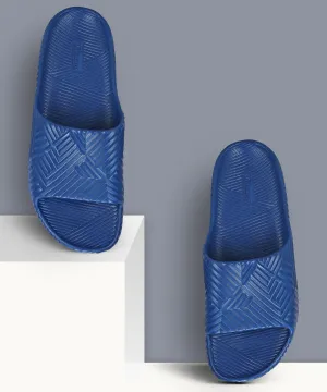 Paragon EVK10924G Men's Waterproof Blue Sliders with Comfortable Sole Effortless Walk Fit