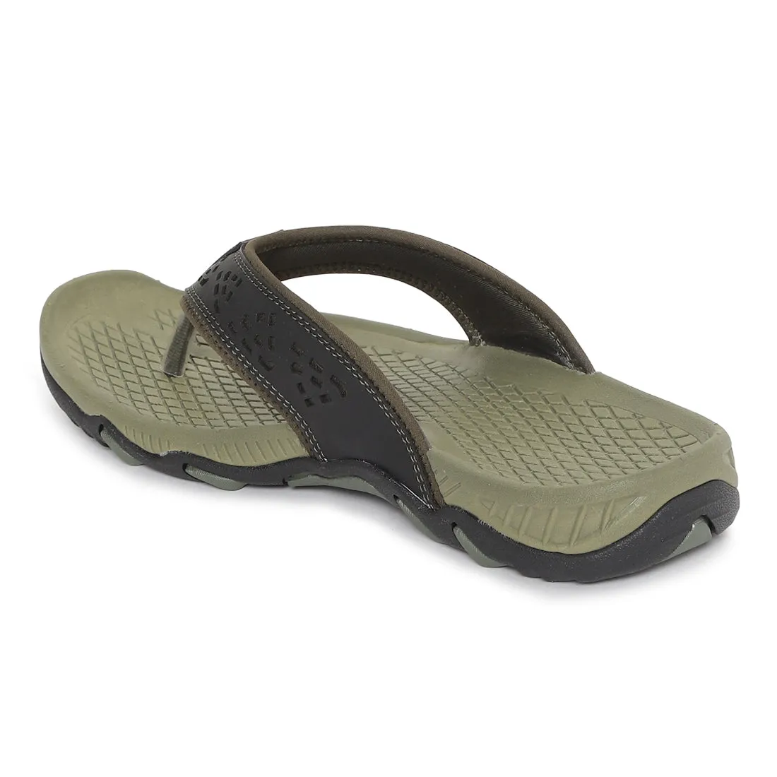 Lightweight Outsole Ergonomic Fit Paragon Olive Ultra-Durable Everyday Flip Flops for Men