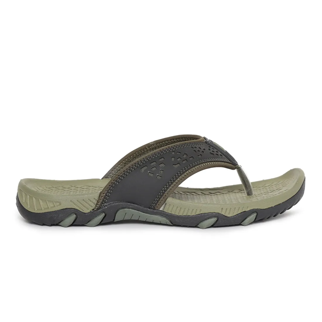 Seamless Design Space Saving Paragon Olive Ultra-Durable Everyday Flip Flops for Men
