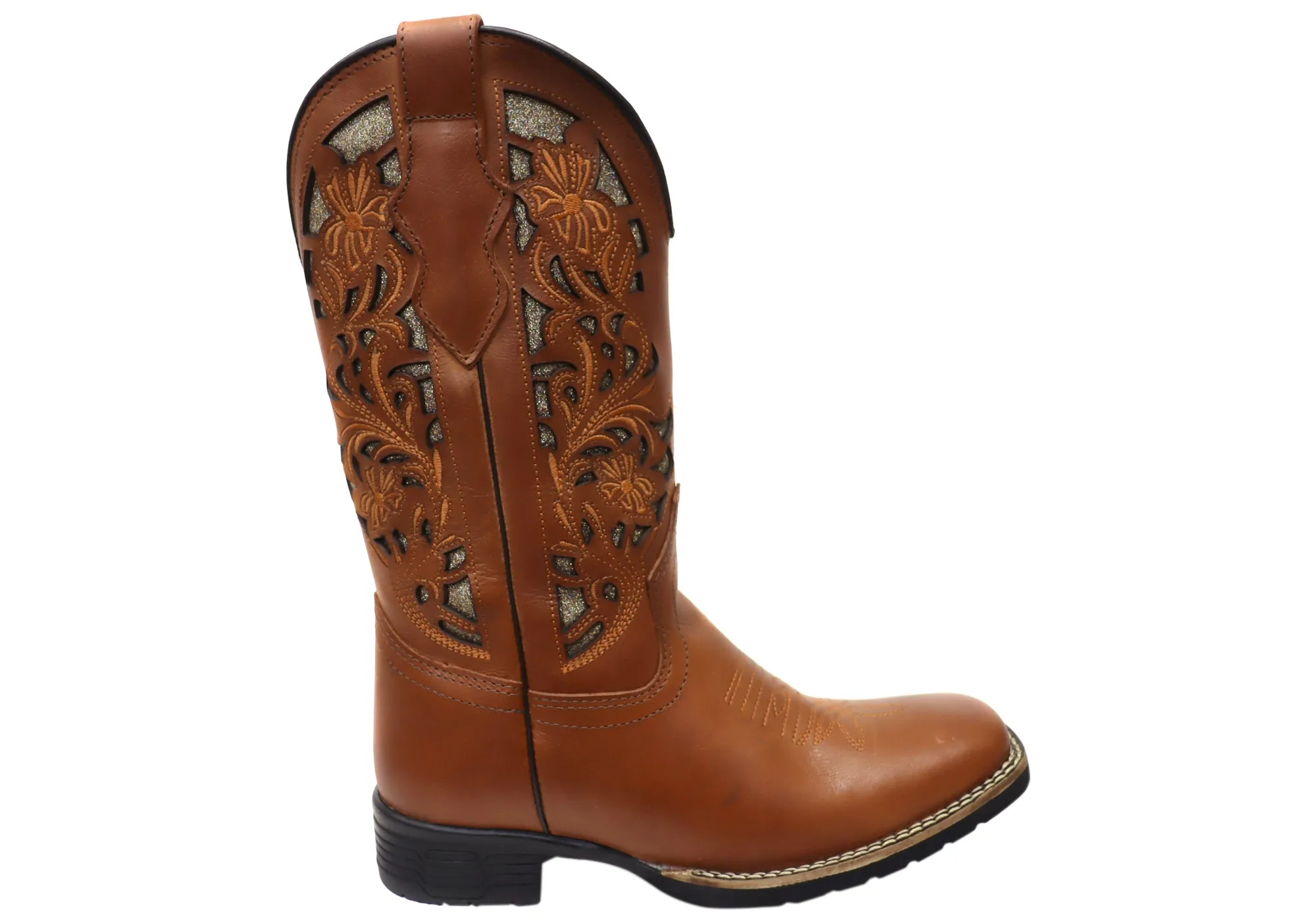 D Milton Catalina Womens Comfortable Leather Western Cowboy Boots Sturdy Everyday Pair