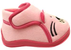 Grosby Tiger Baby Toddler Kids Girls Comfortable Indoor Slippers Reinforced Form Work Commute