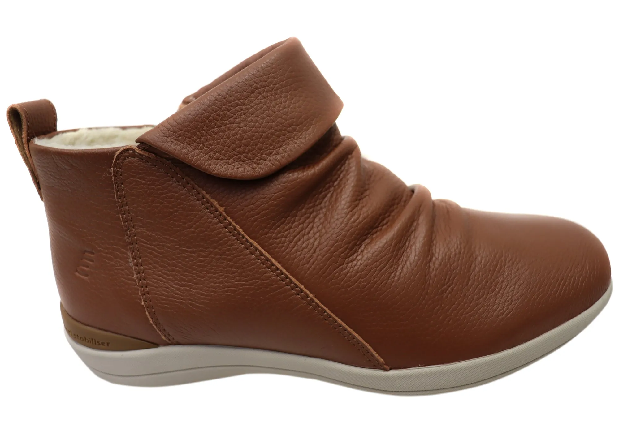 Homyped Glee Womens Supportive Leather Ankle Boots Hard Ground