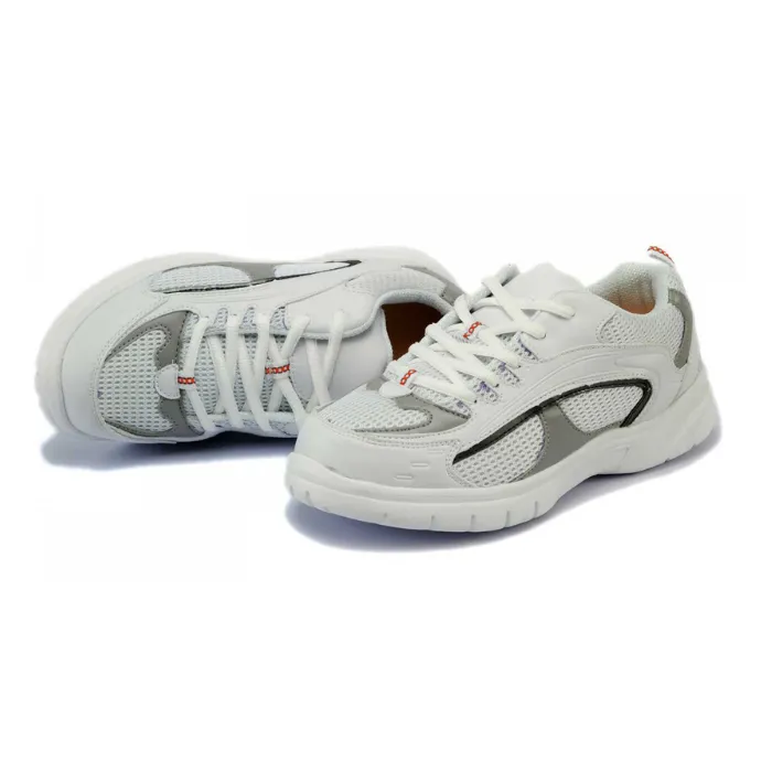 Maximum arch Mt. Emey 9701-3L White/Silver - Men's Light Weight Athletic Walking Shoe with Laces
