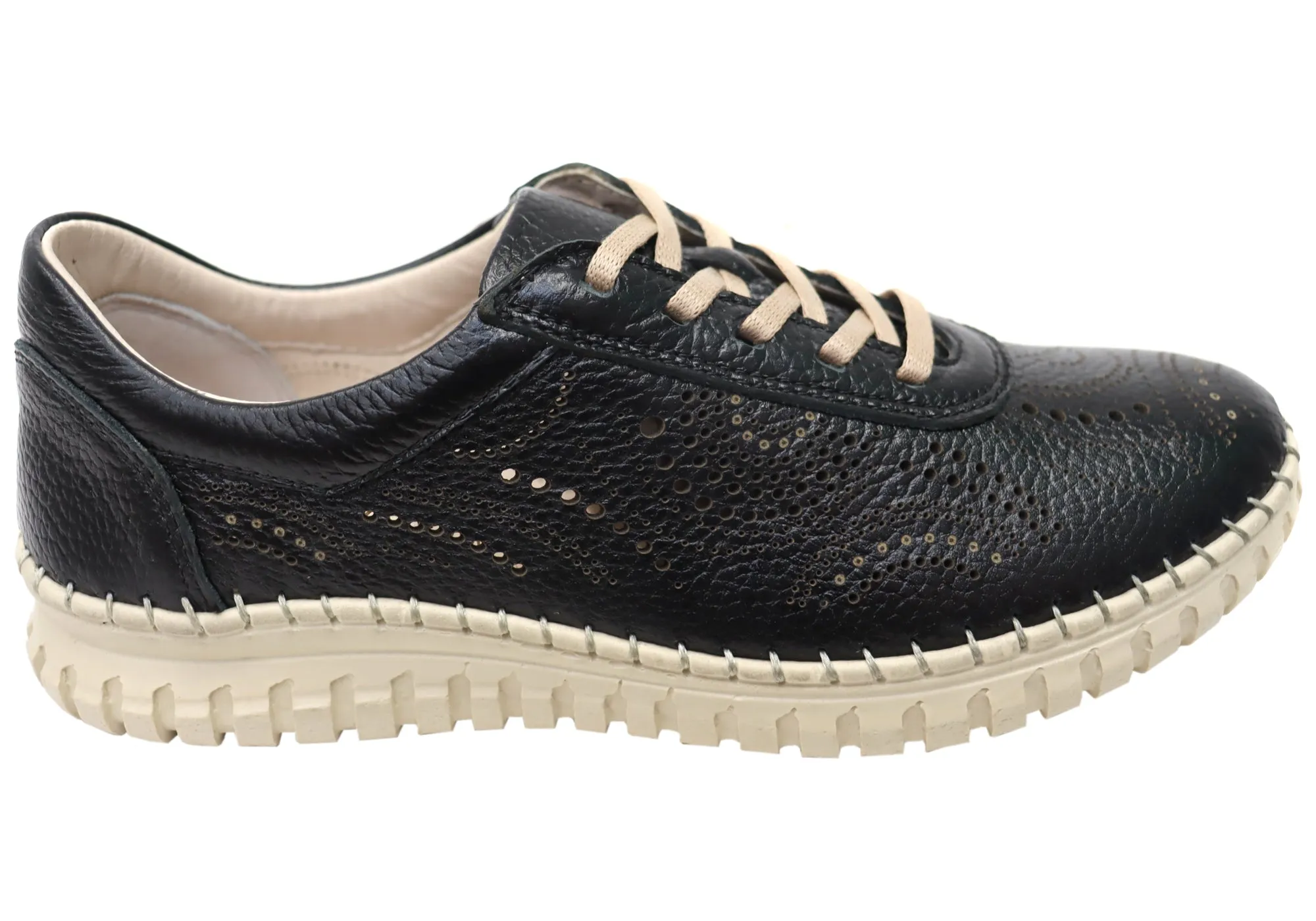 Orizonte Hazel Womens European Comfortable Leather Lace Up Shoes Fashionable color scheme