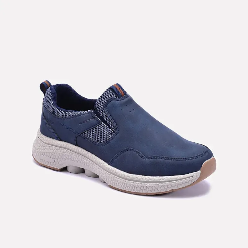 Blue Slip On Sneakers Men 0120558 Natural Grip