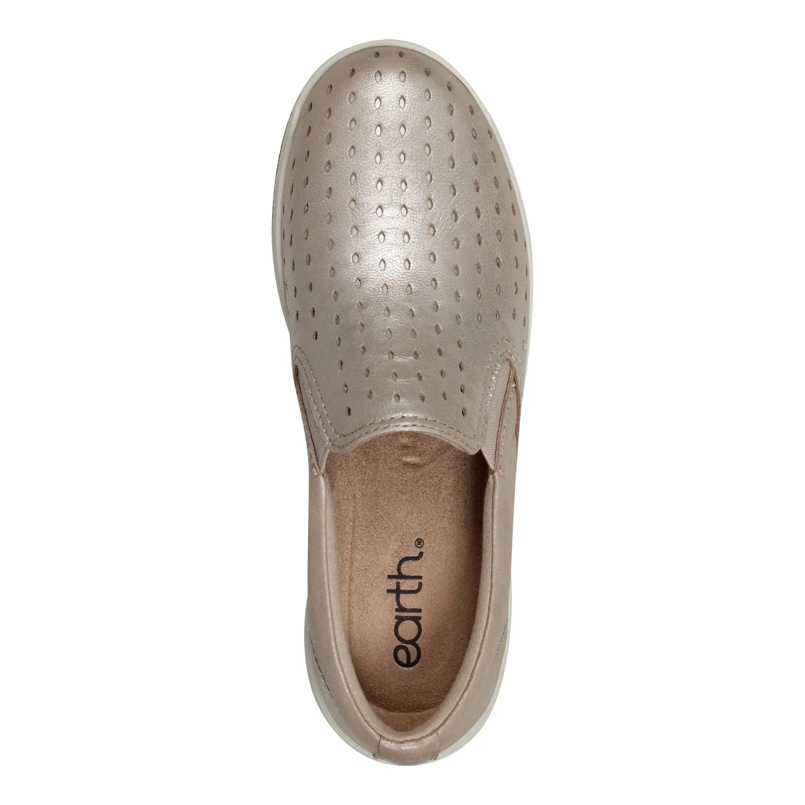 Power Base Arch Support Wellness Seekers Nel Laser Cut Round Toe Casual Slip-on Sneakers