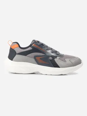 Water Resistant Construction Weekend Walks Men's Grey Lace Up Sneakers (IX7128)