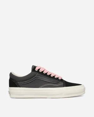 Premium Old Skool Pop Lace Sneakers Black / Grey Shine Bright Fashionable