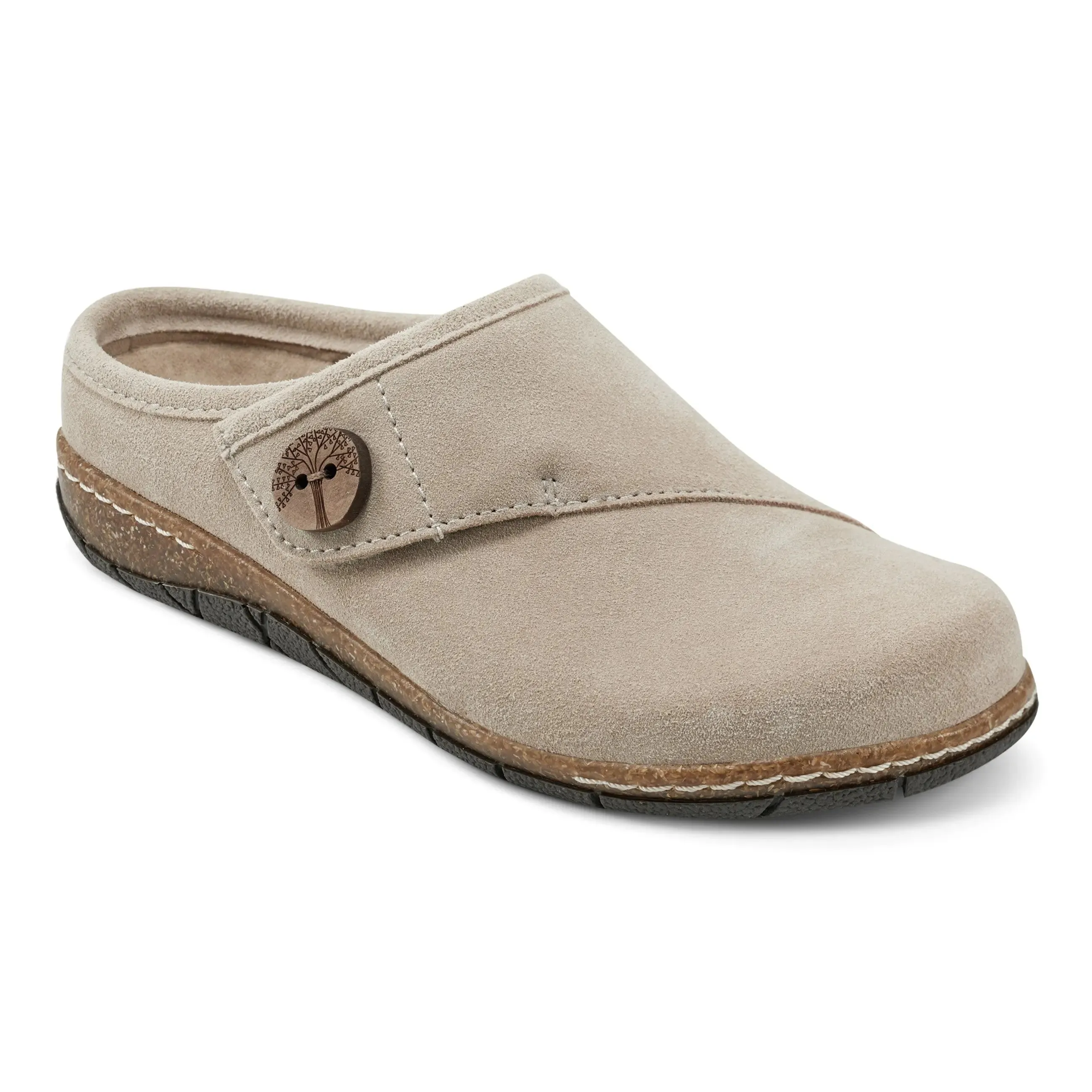 Ezra Round Toe Casual Slip-on Flat Clogs Trend Glow