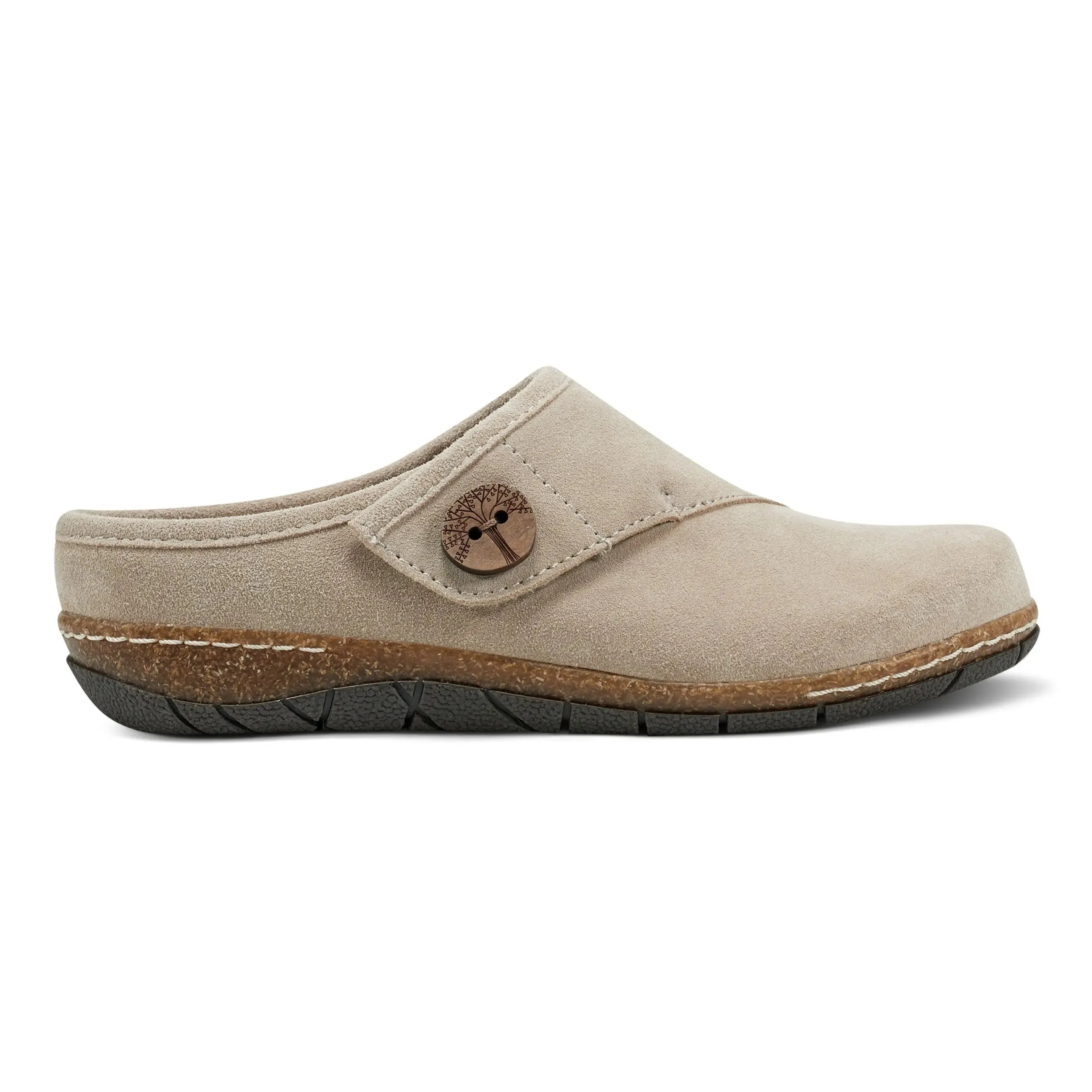 Ezra Round Toe Casual Slip-on Flat Clogs Comfort Slope