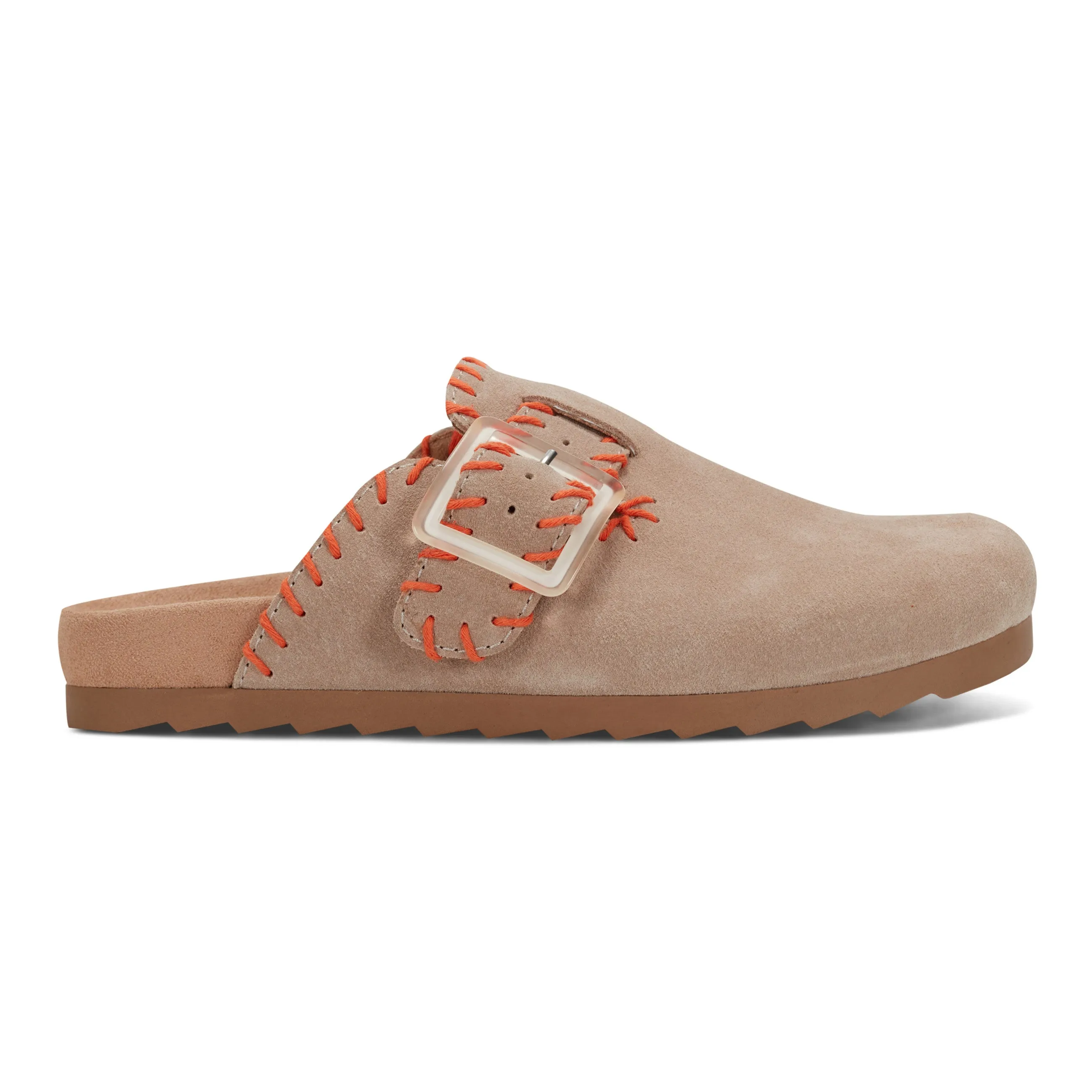 Gena Round Toe Slip-on Flat Casual Clogs Satin Glow