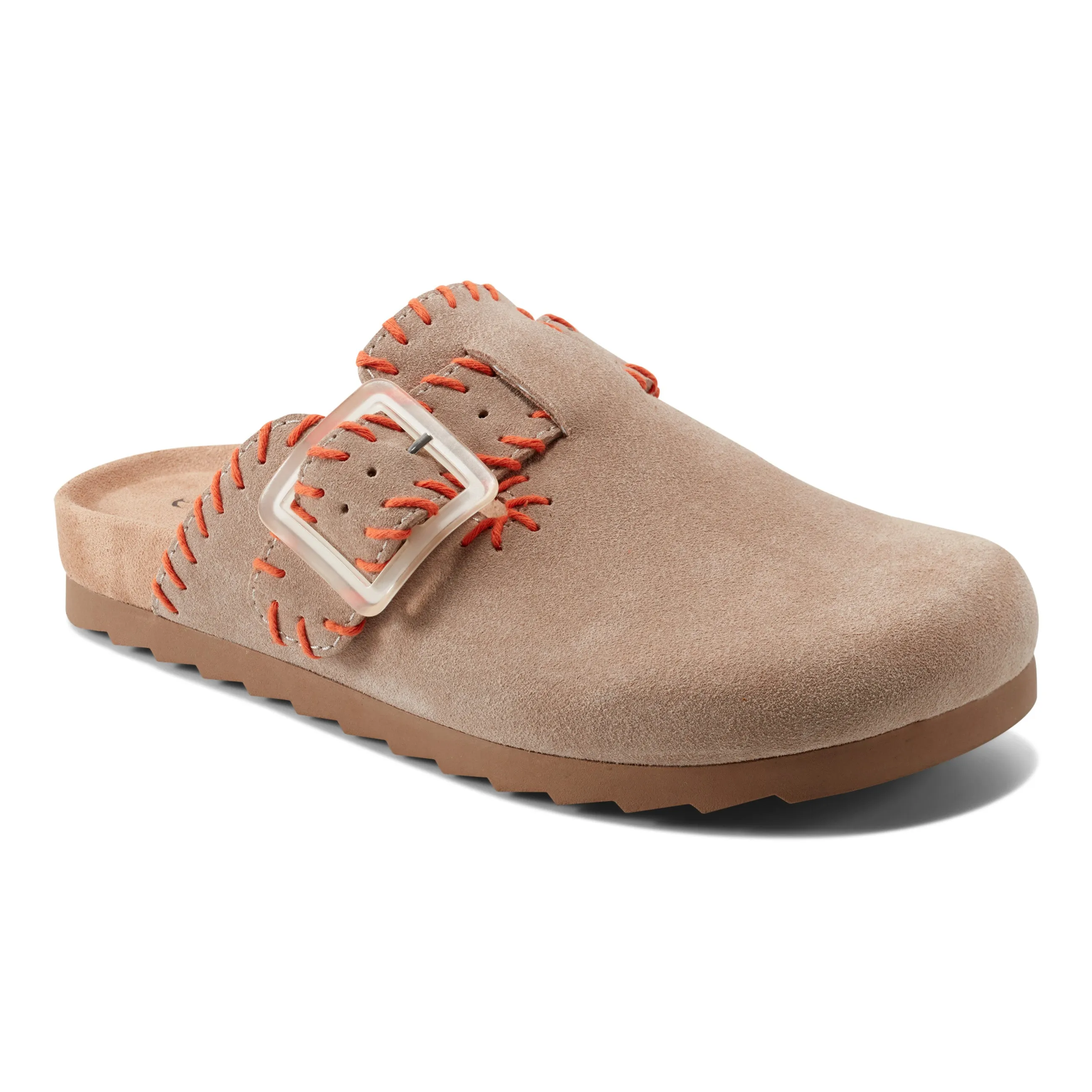 Hero Walk Stone Glam Gena Round Toe Slip-on Flat Casual Clogs