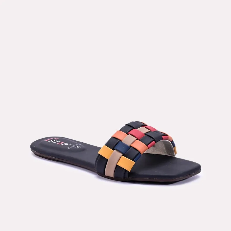 London Cool Finesse Black Casual Flats 0412376