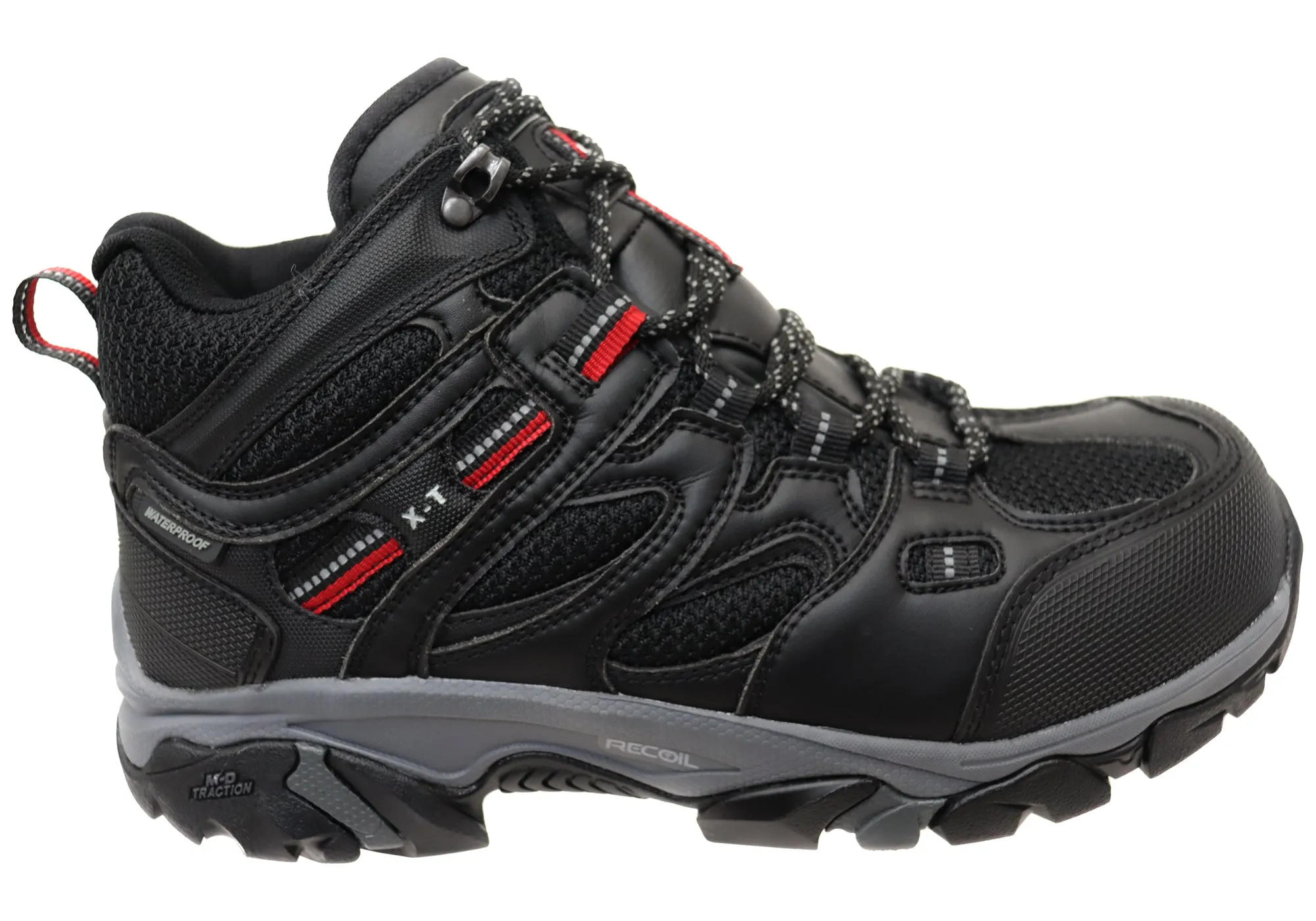 Noise free Magnum Mens X T Boron Mid Composite Toe Cap Lace Up Boots