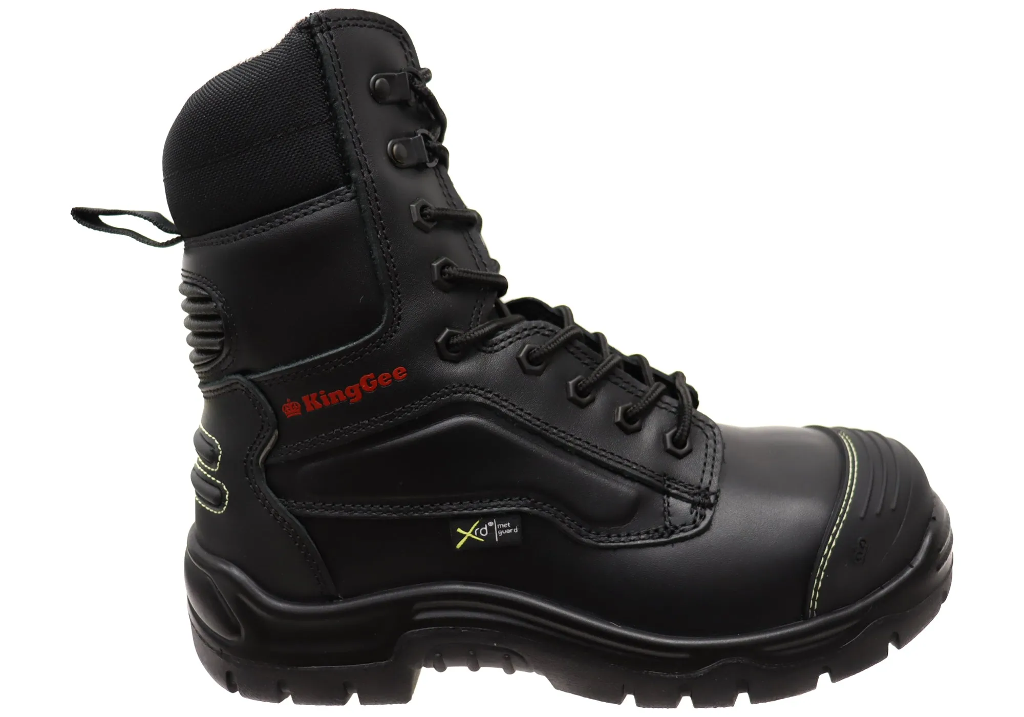 KingGee Mens Phoenix 8Z Met Safety Work Boots Elasticated puncture resistant