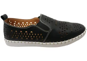 Orizonte Bosa Womens European Comfortable Leather Shoes Quick On Lake Path