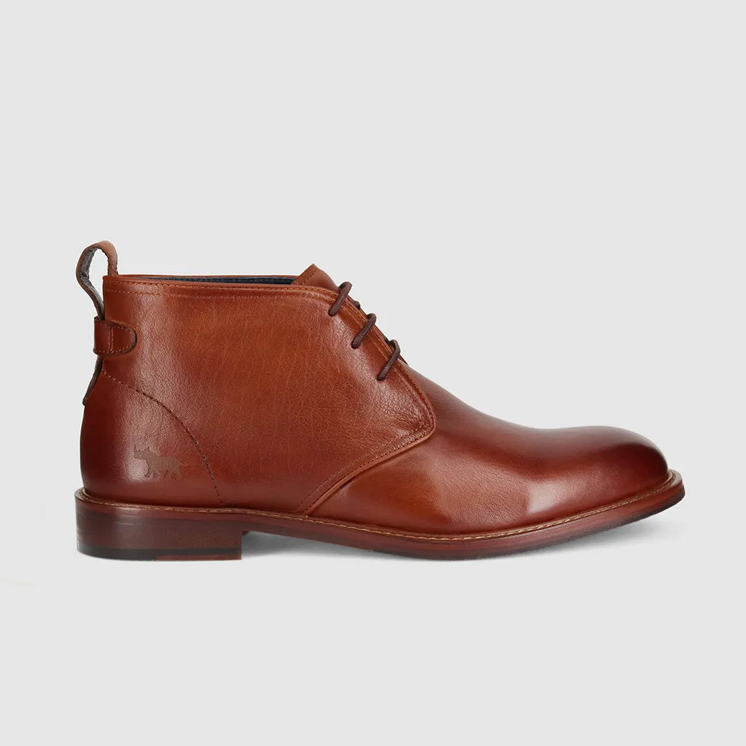 Air Flow Breathable Upper Bail Lace Up Boots Tan