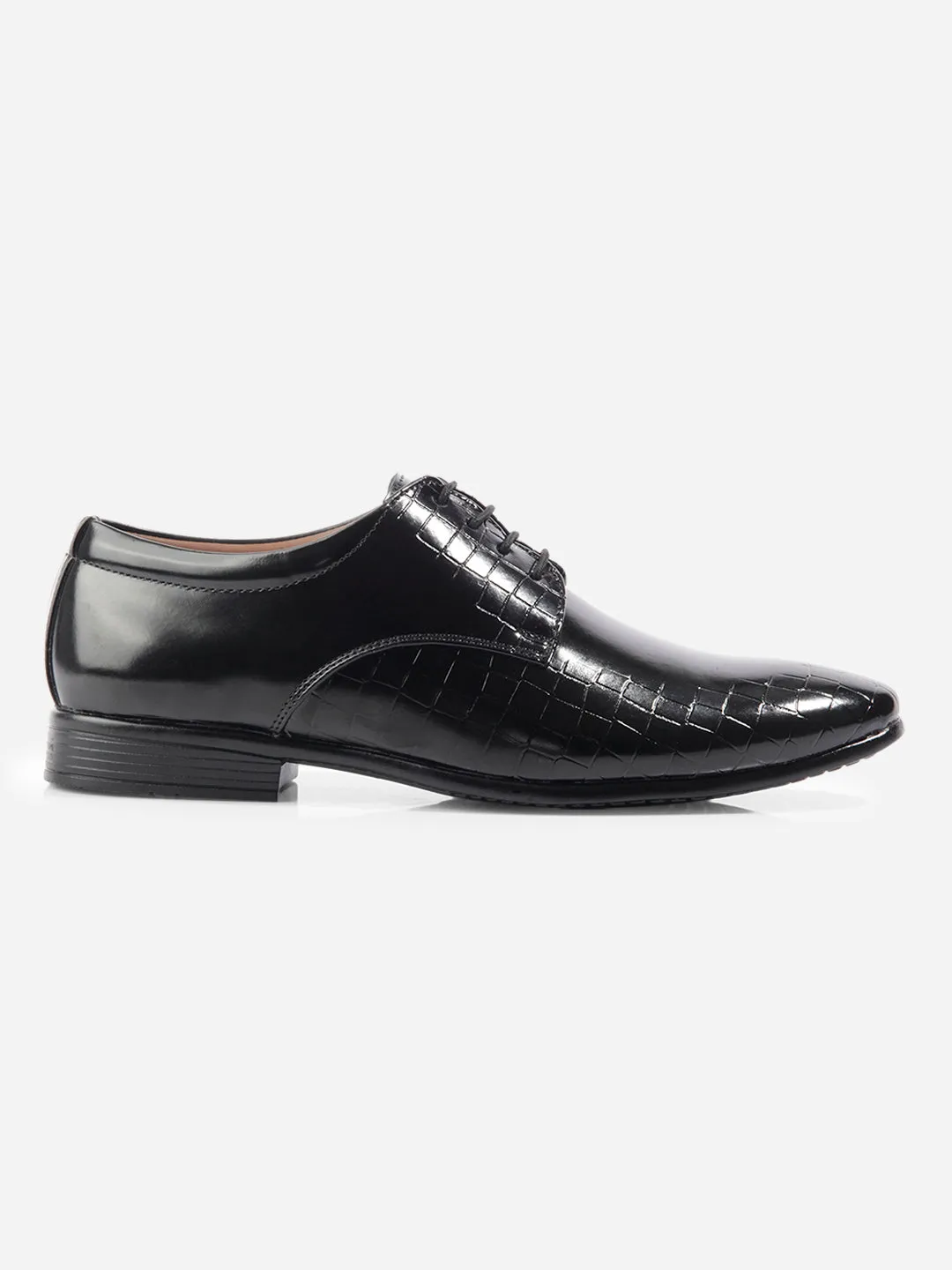 Men's Black Regular Toe Lace Up Formal (IX1072) Elegant Style Comfortable Standing