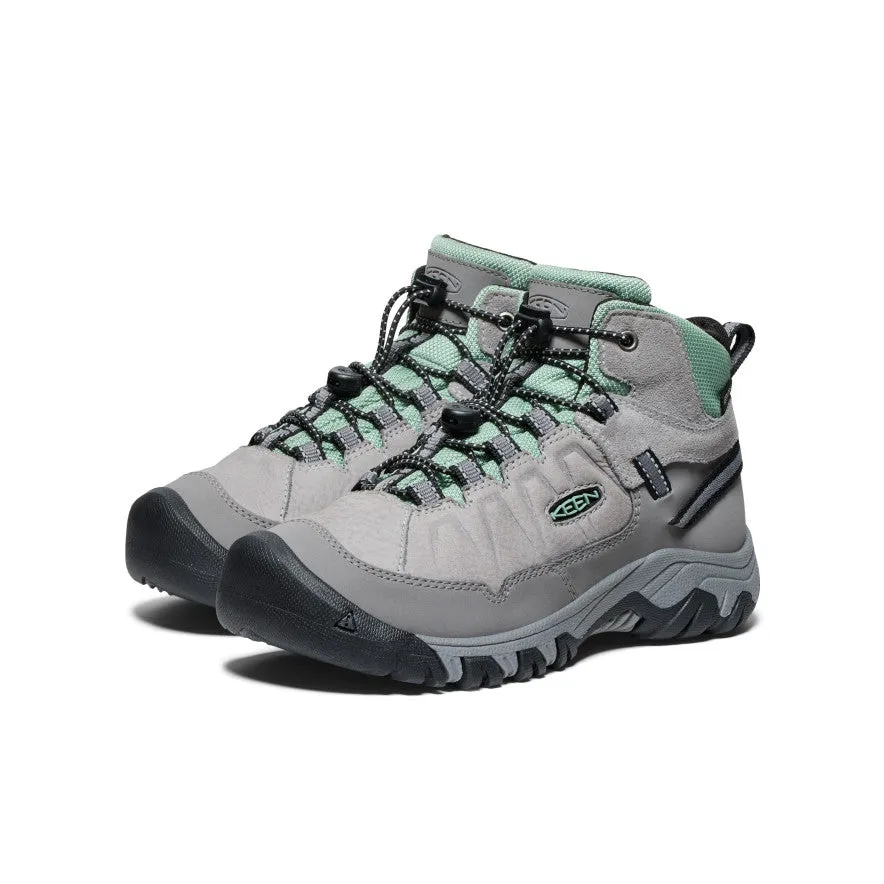 Easy Wear Supportive Fit Big Kids' Targhee IV Waterproof Hiking Boot  |  Alloy/Granite Green