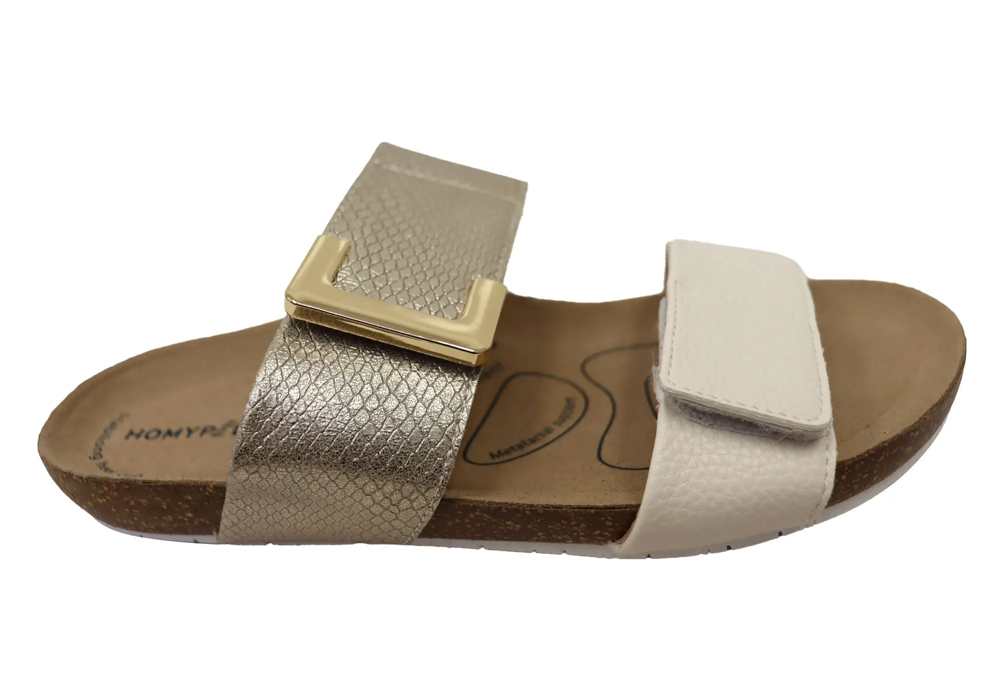 Slip Off Homyped River Slide Womens Comfort Supportive Wide Fit Slides Sandals