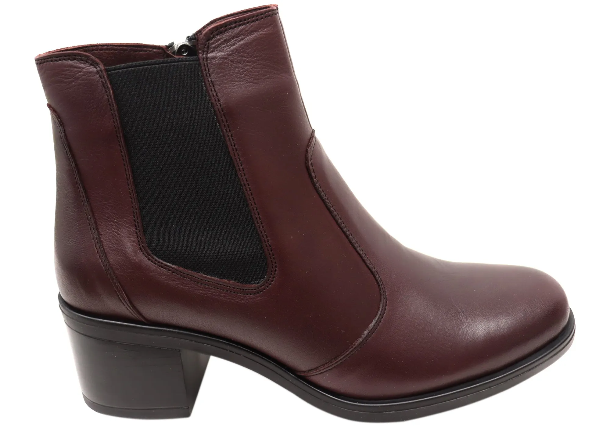 Comfortable Stability Orizonte Velmer Womens European Comfortable Leather Ankle Boots