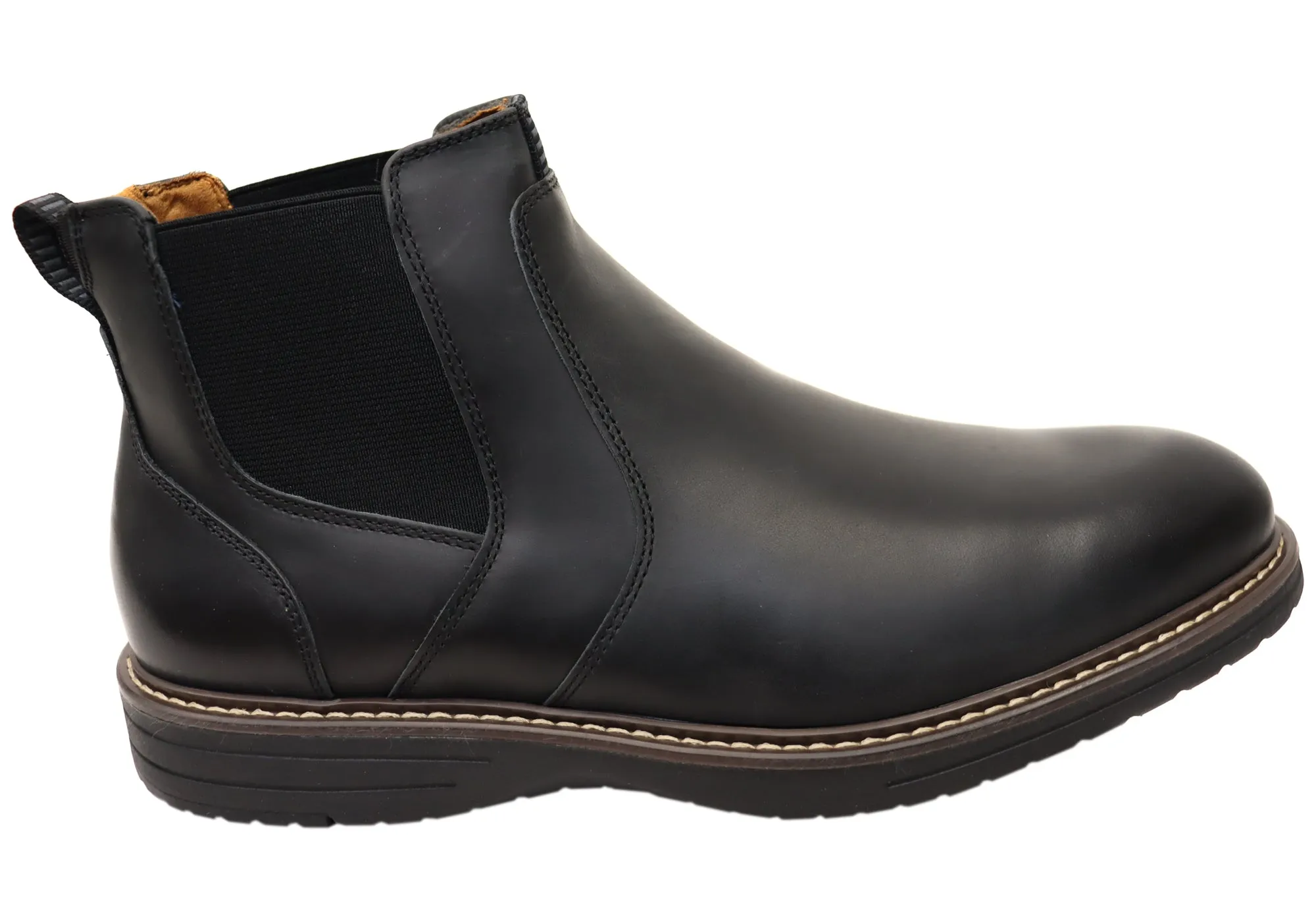 Nunn Bush By Florsheim Mens EE Extra Wide Griff Plain Toe Chelsea Boot High-Performance Footwear Cushioned Step Adventure Journey