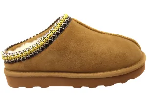 Grosby Brandy Ugg Womens Comfortable Open Back Slippers Relaxed Beach Walk Simple