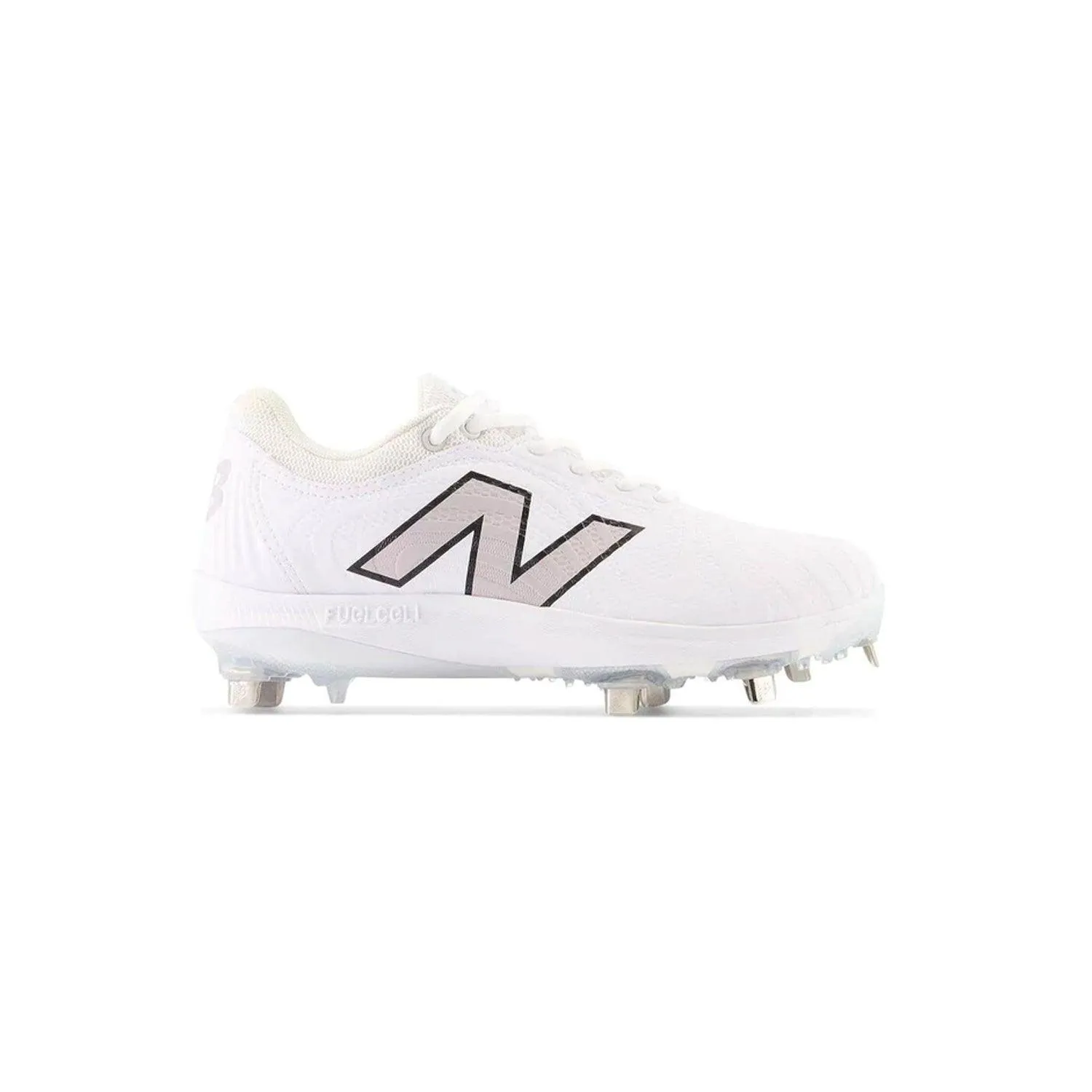 Dinner Look New Balance Women's FuelCell FUSE v4 Metal Fastpitch Softball Cleats - Optic White / Raincloud - SMFUSEW4